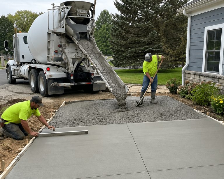 Concrete driveway in Dickson, TN