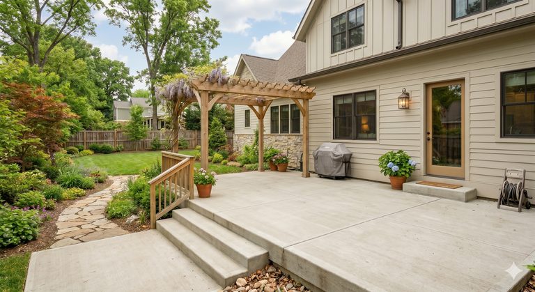 Concrete patio in Dickson, TN
